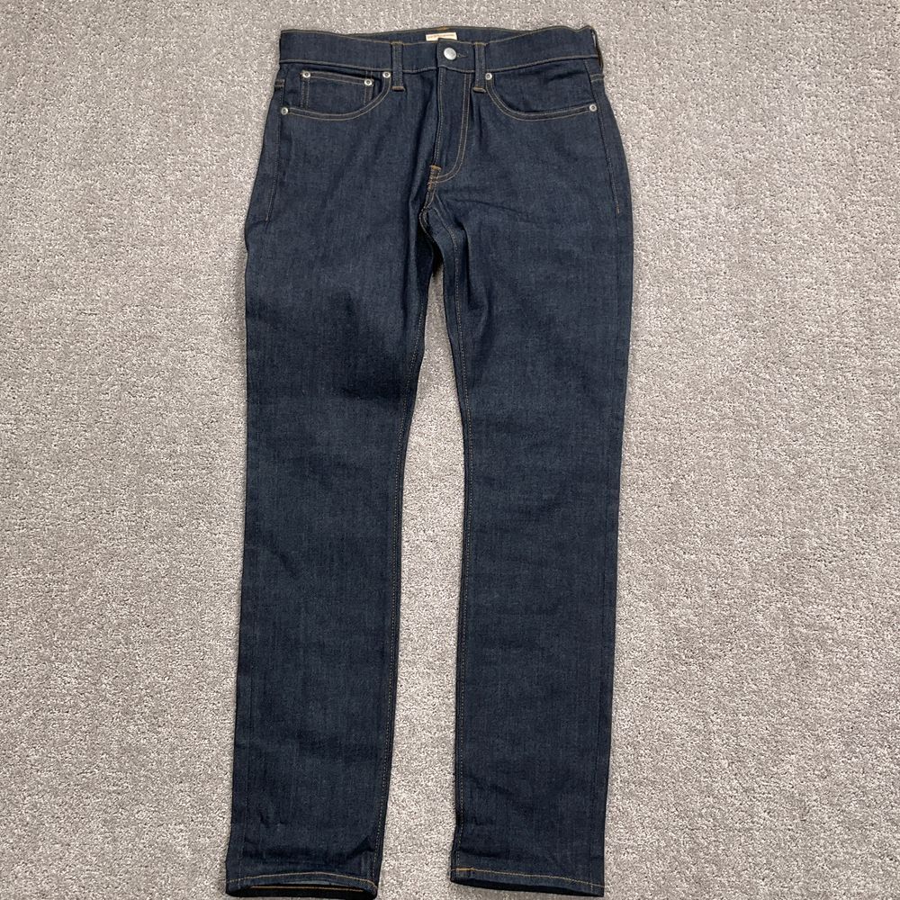 J Crew 250 Jeans‎ Men 31W 32L Indigo Blue Kurabo Japanese Skinny Leg Denim